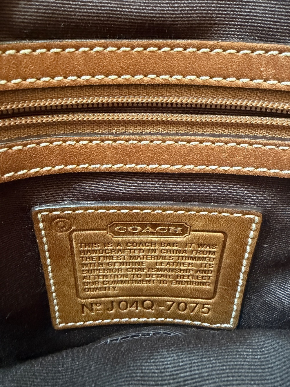 Coach Brown Signature Canvas Shoulder Bag with Leather Trim - Picture 4 of 7